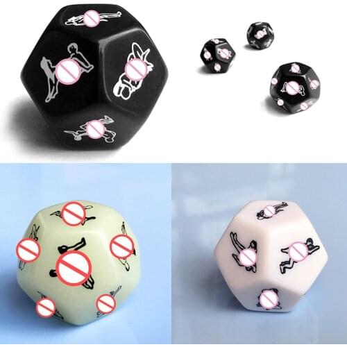 12 Sided 3Color Sex Dice Funny Adult Game Sexy Posture Noctilucent Dice Bar Ktv Entertainment Game Dices Erotic Toys For Couples