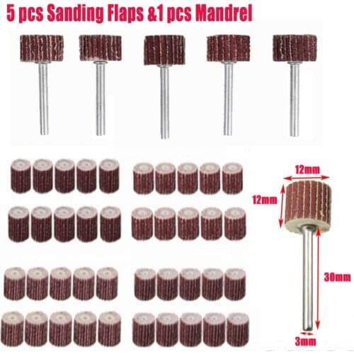 5 Pcs for Dremel Accessories80~600 Grit Sanding Flap Disc Grinding Sanding Flap Wheels Brush Sand Rotary Tool
