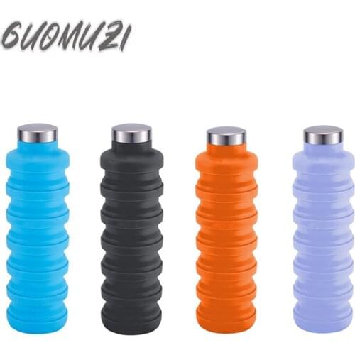 550 Ml Portable Silicone Water Bottle Retractable Folding Coffee Bottle Cups E Outdoor Travel Tools Collapsible Sport Bottles