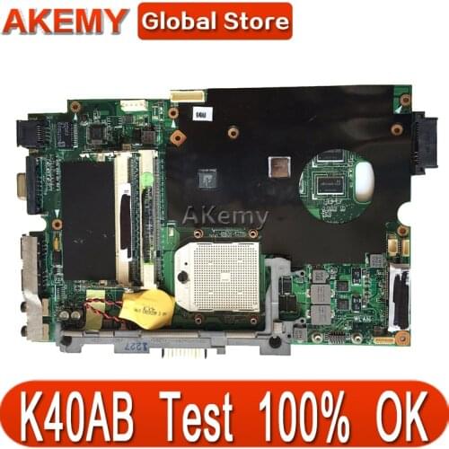 AK K40AB Laptop motherboard for ASUS K40AB K40AD K40AF K50AB K50AD K50AF K40IJ K50IJ K40 K50 Test original mainboard