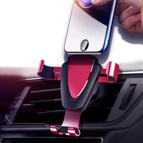 Car Phone Holder Metal Outlet Gravity Car Bracket for iPhone Samsung Universal Mobile Phone Air Vent Car Phone Holder