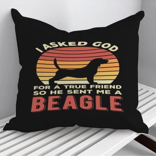 Beagle Funny Throw Pillows Cushion Cover On Sofa Home Decor 45*45cm 40*40cm Gift Pillowcase Cojines Dropshipping
