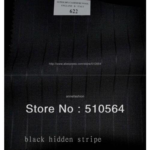 Free shipping 140s 100% worsted wool Custom made suit Men black hidden stripe Suit Three pieces Suit(jacket+pant+vest )