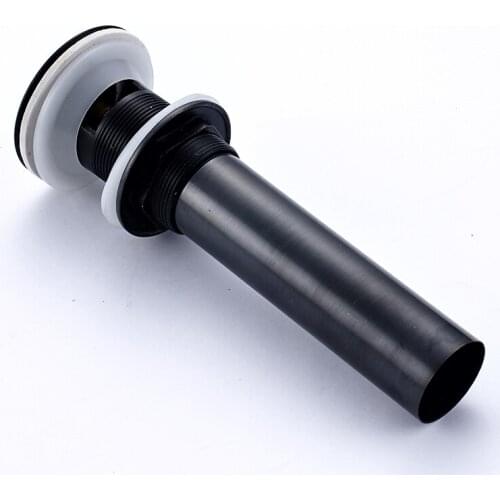 Orb oil rubbed bronze black blackended brass faucet vanity sink pop up drain stopper with overflow FREE SHIPPING