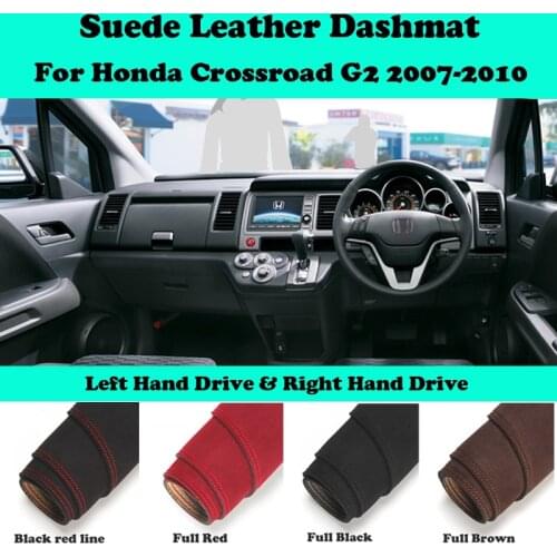 For Honda Crossroad G2 DBA RT 2007-2010 Suede Leather Dashmat Dashboard Cover Pad Dash Mat Carpet Car-Styling Accessories
