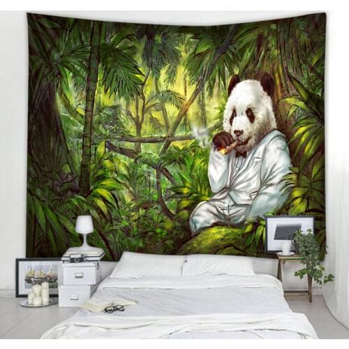 Fantasy Panda Decoration Wall Tapestry Mandala Bohemian Hippie Wall Decoration Tapestry Living Room Bedroom Wall Tapestry