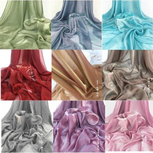 Fantasy Chiffon 30D Cationic Chiffon Fabrics Artificial Silk Scarf Ancient Costume Clothing Fabric 150x100cm