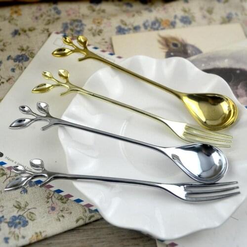HOT SALE! Mini Coffee Tea Branch Design Cup Spoon Fruit Fork Kitchen Gadget Tool Gift Kitchen,Dining Bar Supplies New