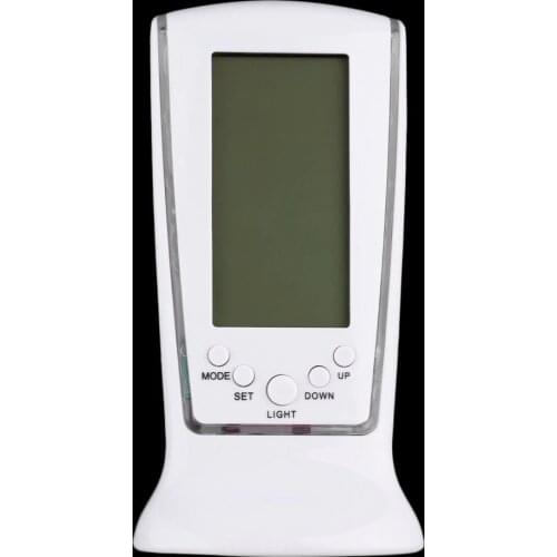 Hot Search Modern Square LCD Digital Alarm Clock Calender LED Display Battery Powered