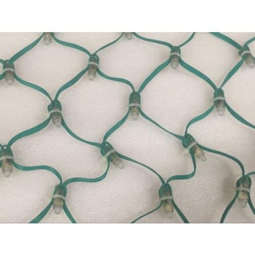 Individually LED full color net pixel;DC12V WS2811 controlled;all green wire;10leds(1m)*10leds(1m)