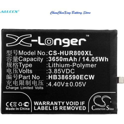 Cameron Sino 3650mAh Battery HB386590ECW for HUAWEI Honor 8X, JSN-AL00, JSN-L21, JSN-L22, JSN-L23, JSN-LX1, JSN-LX2, JSN-LX3