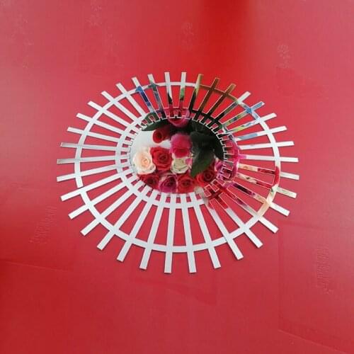 Cosmetic Mirror Wall Sticker Bedroom Decal Sticking Mirror Paper Plastic Bathroom Makeup Mirror Stickers Sale