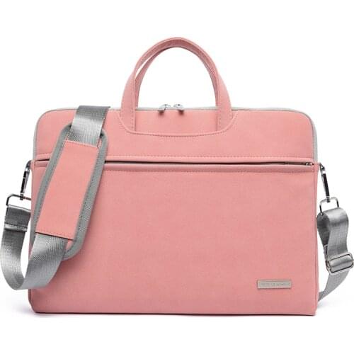 New Lightweight Felt and PU Laptop Computer Bag Shoulder Bag Luggage Belt Men and Women