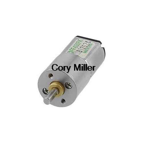 Metal Casing 3mm Shaft Dia DC 3V 50RPM 0.35A 16GA Electric Geared Motor