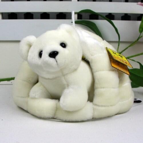 Cute high quality small mini bear doll and big snow nest perfect polar bear toy gift toy about 31cm 0154