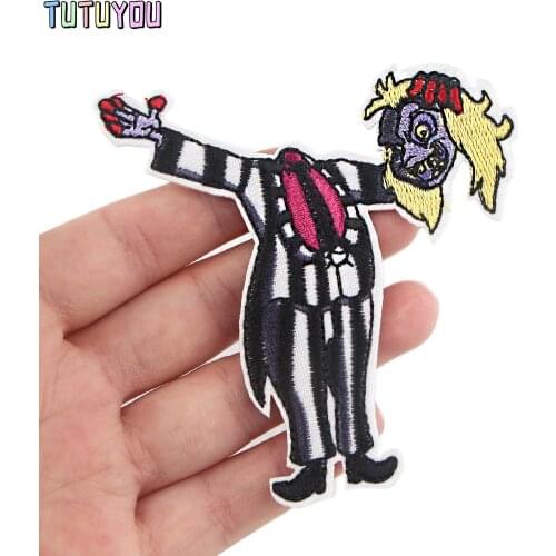 PC1930 Scary Halloween Gift Sticker For Clothing Applications Patch On Clothes Iron Embroidered Patch For Backpack Badge