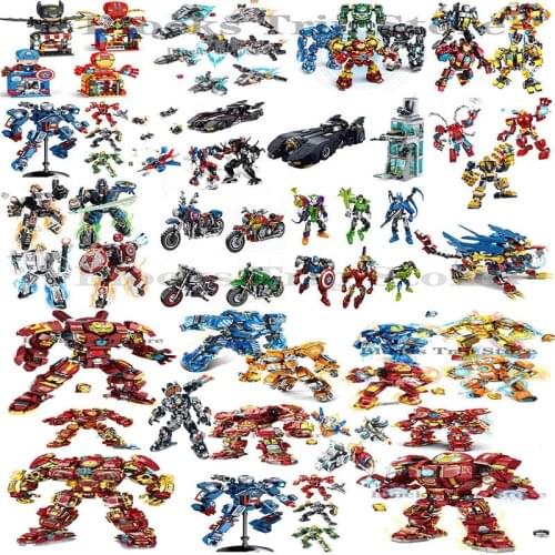 2021 new classic movie superhero justice robot model assembled building blocks childrens creative toys birthday gift boys girl