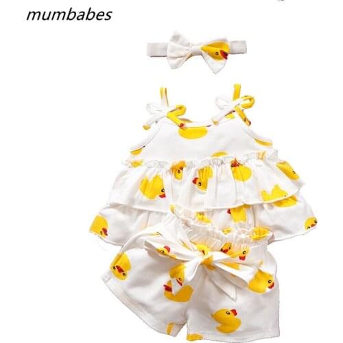 Wholesale Kids Clothing Sets Toddler Baby Girls Clothing Girl Dresses Princess Clothing Sleevless Sweet Tops+ Shorts 2pcs