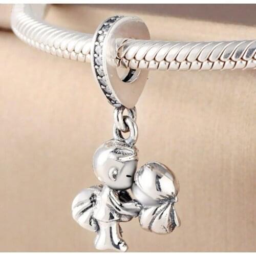 Original Vintage Married Couple With Crystal Pendant Beads Fit 925 Sterling Silver Bead Charm Bracelet Diy Jewelry