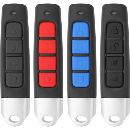 4 Button Copy 315/433MHZ Electric Garage Door Remote Control Duplicator Support 4 Devices Home Lock Buttons Remote Controls