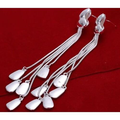 Hot Sale!!Free Shipping 925 Silver Earring,Fashion Sterling Silver Jewelry Five Piece Earrings SMTE091