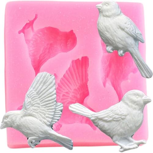 Sugarcraft Birds Silicone Mold Pigeon Fondant Mould Cake Decorating Tools Chocolate Gumpaste Moulds Candy Polymer Clay Molds