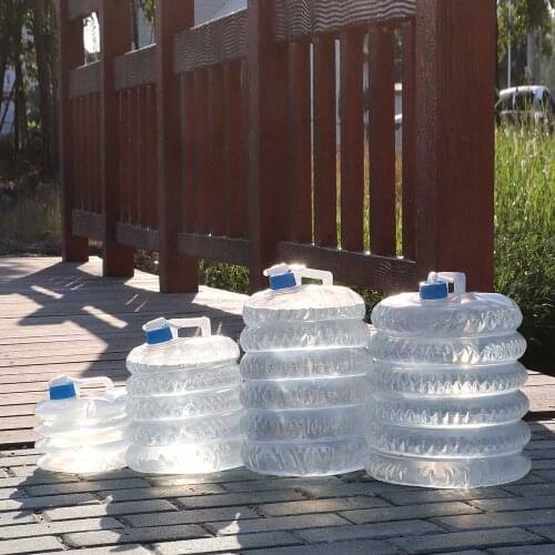 3/5/10/15L Foldable Water Storage Container Leakproof Outdoor Camping Sports Travel Water Tank Bucket Collapsible Barrel Bag