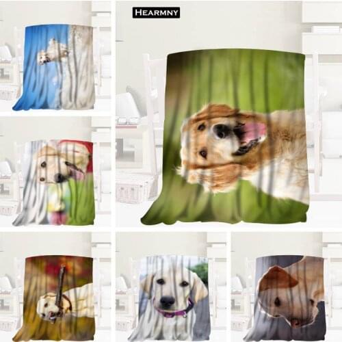 Custom Labrador Dog Blanket TR/ Flannel Fleece Fabric Blanket New Year Decoration Comfortable Warm Super Soft Bedroom