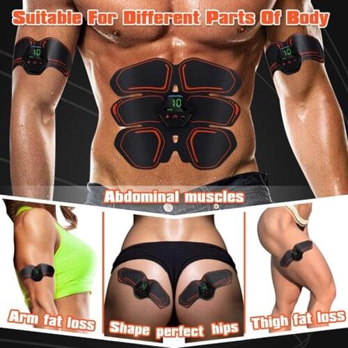 2021 EMS Abdomen Stimulator Muscle Toner Abdominal Toning Belt Workouts Portable Training Home Office Fitness Equipment SSwel