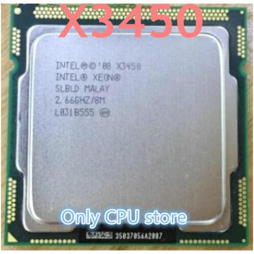 Free shipping X3450 8M Cache,2.66 GHzQuad-core LGA1156 xeon x3450 Desktop CPU
