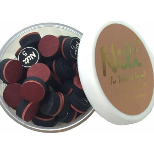 Xmlivet 10pcs/lot 2017 New Taiwan NILI 5layers Pigskin Billiards cue tips Black+red 14mm Pool cue tips for Pool House