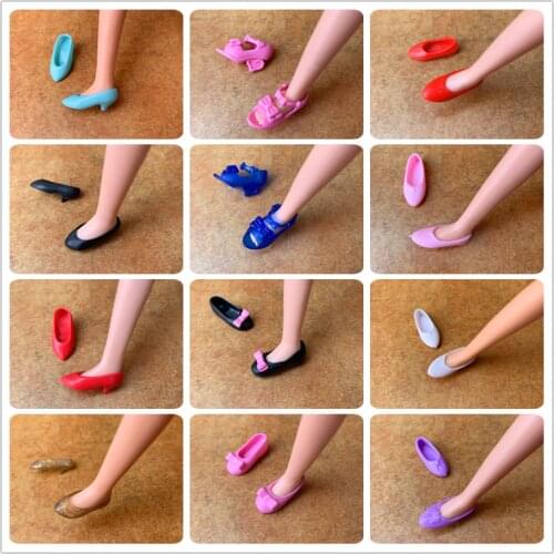 1/6 High Heel Shoes For Dolls For Licca Momoko Doll Blyth doll Shoes Fashion Plastic Shoes For Girls Dolls White Red Shoes