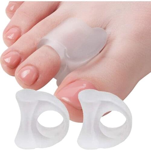 1 Pair Toe Silicone Bunion Guard Foot Care Orthopedic Toe Separators Finger Toe Separator Correction Pad Foot Care Tool