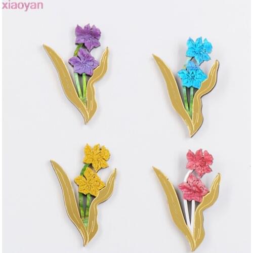 1pieces) March birth flower Brooch (No pin) Laser Cut Floral Acrylic Jewelry