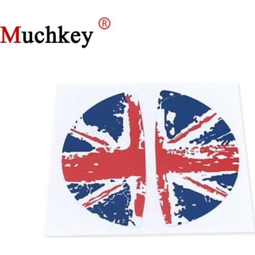 2pcs 3D Crystal Epoxy Inside Door Handle Sticker Scratch Protection For BMW MINI COOPER R56 R55 R60 R61 Rice flag Car Styling