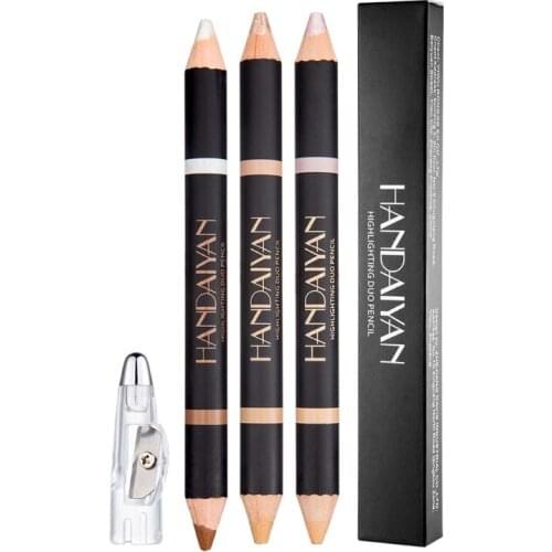 2 in 1 Double Head Highlighter Concealer Pencil For Lifting and Highlighting Eyebrows Waterproof Lasting Eye Brow Cosmetics Tool