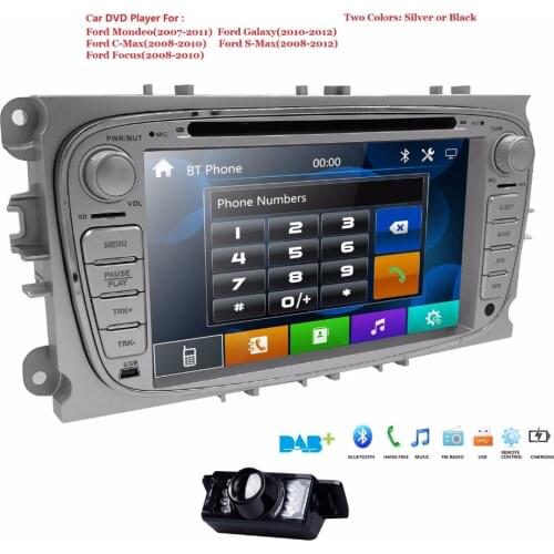 Double 2 din Car Multimedia Monitor Autoaudio Car DVD Player GPS Navi for Ford Focus Galaxy Audio Radio Stereo DAB+ Head Unit BT