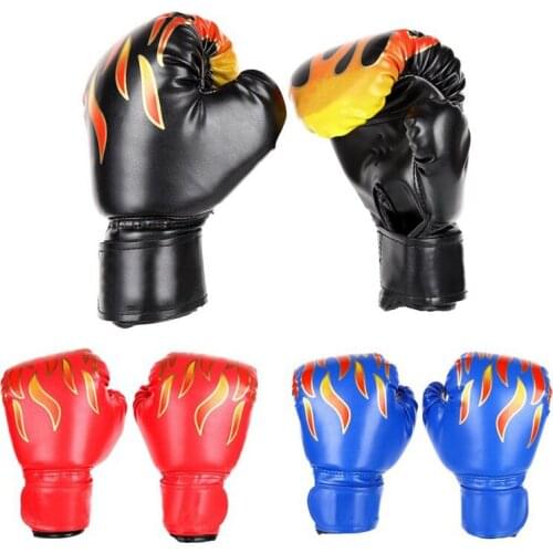 Children fight boxing match flame gloves For kids child training exercise Advanced PU leather