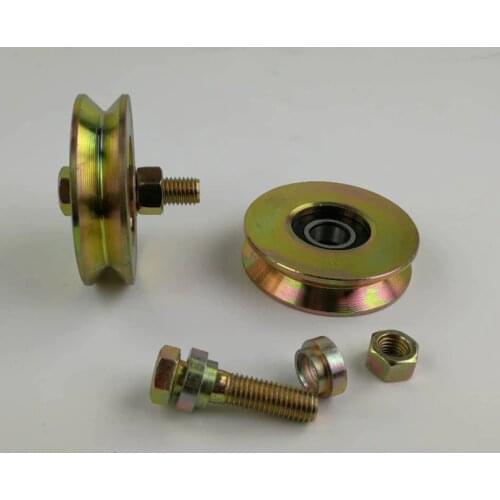 3 inch diameter 78mm,thickness 20mm,sliding gate wheel groove V with 6203RS bearing M12x50 bolt , 45# steel material. 2pcs/lot
