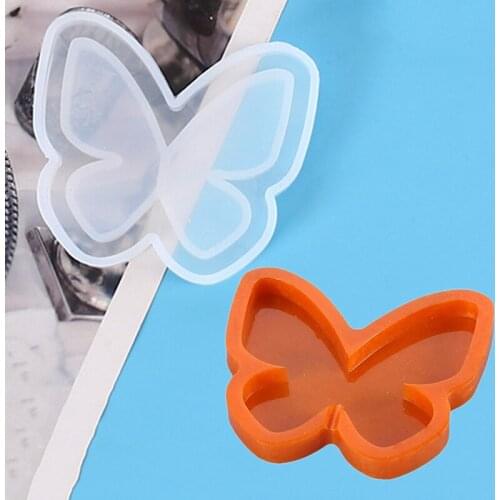 DIY Butterfly Shape Silicone Mold Epoxy Resin Mould Butterfly Design Storage Box Home Office Decoration Tray Making Mould Tools