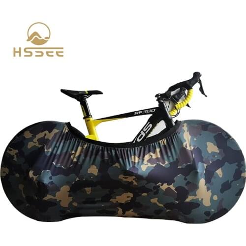 HSSEE 2020 Camouflage Stretch Bicycle Indoor Dust Cover 26" to 28" MTB Road Bike Tire Protective Cover Bicycle Accessories CT047