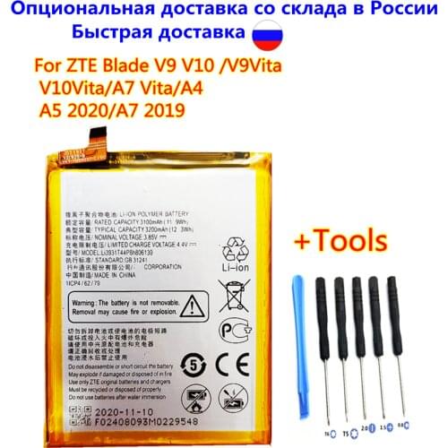 +Tools High quality 3200mAh Li3931T44P8h806139 Battery For ZTE Blade V9 V10 /V9Vita V10Vita /A7 Vita /A4 / A5 2020 Mobile Phone