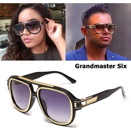 JackJad 2020 Fashion Hip Hop Grandmaster Six Style Shield Sunglasses Men Women Cool Brand Design Sun Glasses Oculos De Sol 60610
