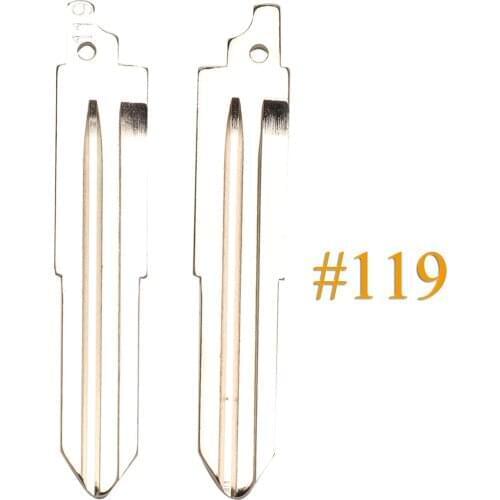 Kutery #119 10pcs Replacement Remote Car Smart Key Keyless Emergency Insert Uncut Blade Blank For Old Jiangling Yu Sheng