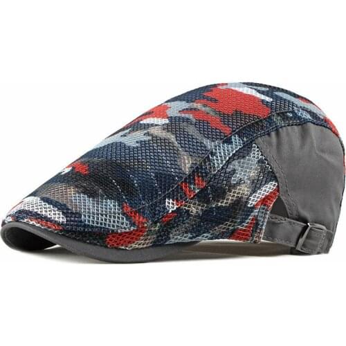 2020 Spring Summer Newsboy Caps Men Camouflage Cotton Flat Peaked Cap Women Painter Beret Hats 23
