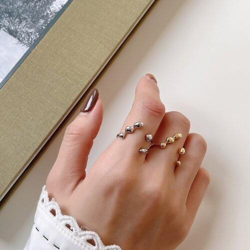 CHOZON 925 Sterling Silver Open Ring Ins Irregular Shaped Creative Finger Rings Wholesale For Women Girls Party Jewelry