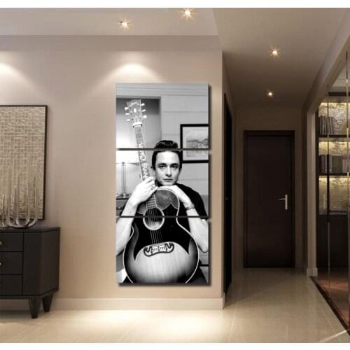 3 Pieces Johnny Cash Canvas Wall Art Poster Painting Pictures Home Decor For Living Room Modern Canvas Printed Artwork Framework