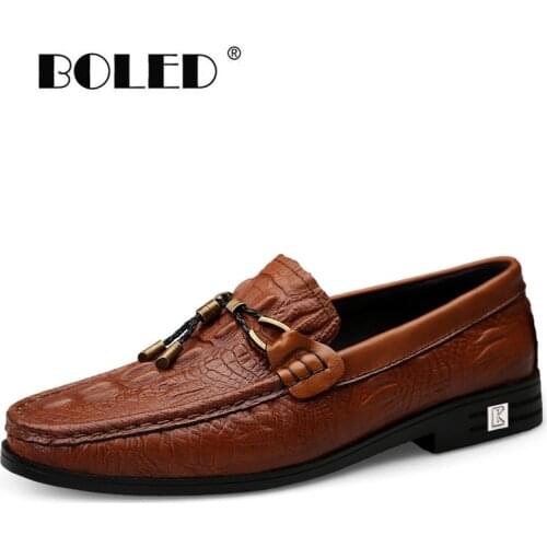 Natural Leather Casual Men Shoes British Style Loafers Moccasins Flats Zapatos Hombre Driving Shoes Men Winter&Sping Chaussures