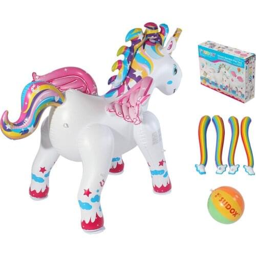 Inflatable Water Spray Toy Unicorn Water Spray Pool Toys Swimming Float Outdoor Fountain Beach Party Childrens Summer Toys