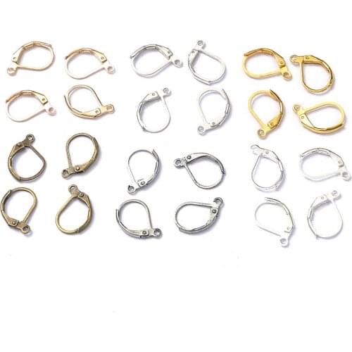 New High Quality 6 Colors Brass French Earring Hook Ear Wire Earrings Base Accessories for DIY Jewelry Making Fittings Settings